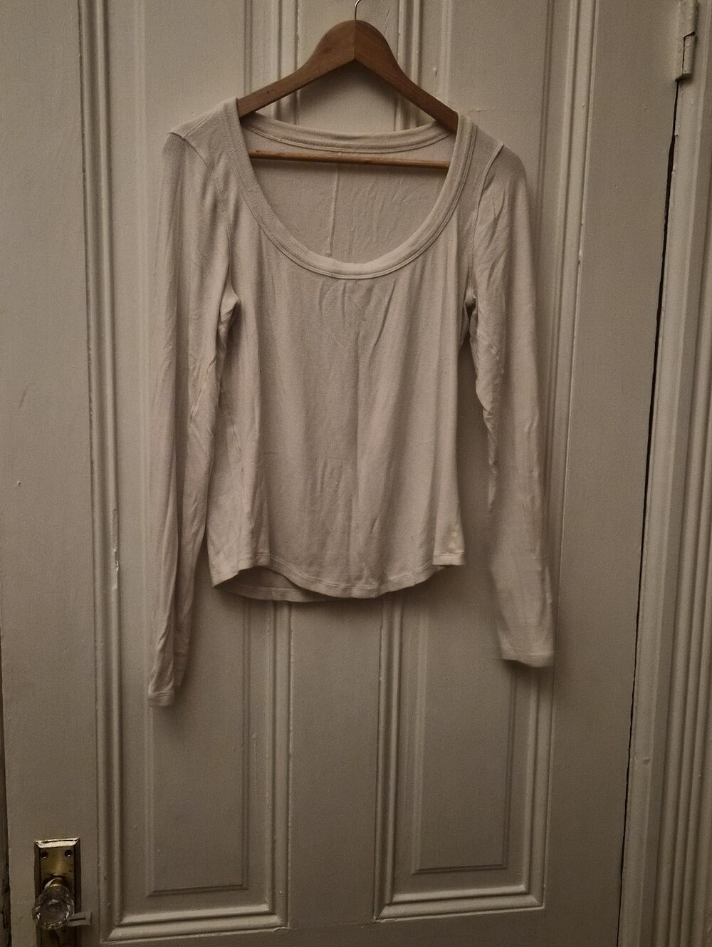 Lululemon Women's Long Sleeve Scoop Neck Top - Cream